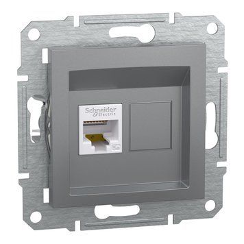 Фото Розетка комп-на а asfora сталь &ndash; EPH4300162 від Schneider Electric