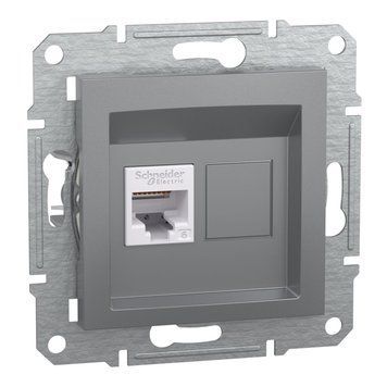 Фото Розетка комп-на а asfora сталь &ndash; EPH4700162 від Schneider Electric