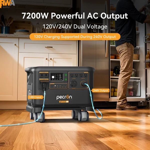 Фото F5000LFP - Портативна електростанція 7200W 5120Wh &ndash; F5000 LFP від PERCON