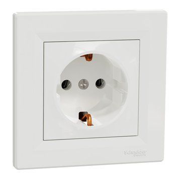 Фото Р-тка з контак що з/зем біл asfora &ndash; EPH2900121 від Schneider Electric